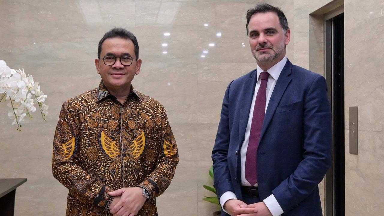 FOTO: Mendag Budi Santoso bertemu Mendag Prancis Laurent Saint-Martin di Jakarta
