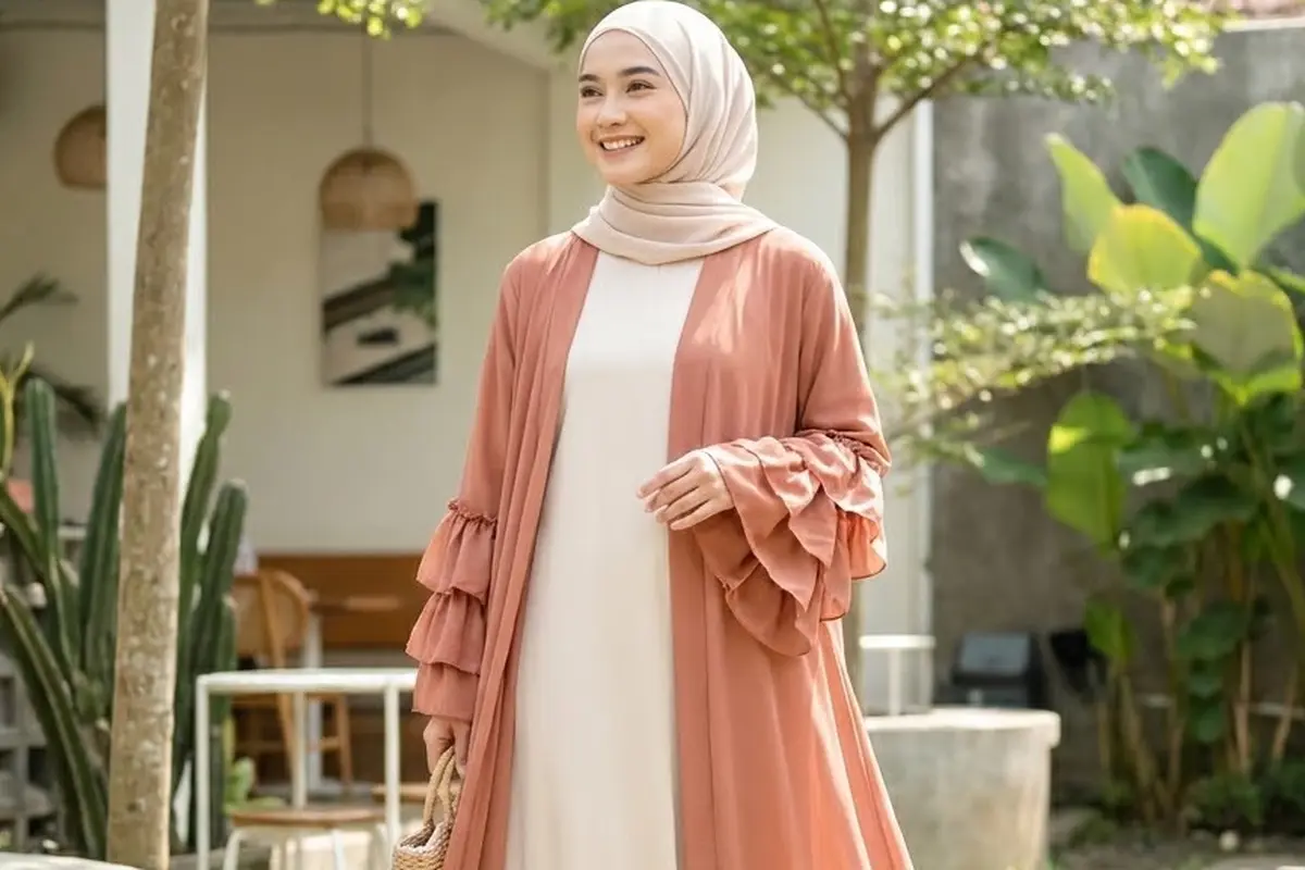 Model Set Abaya dan Inner Dress untuk Lebaran 2026