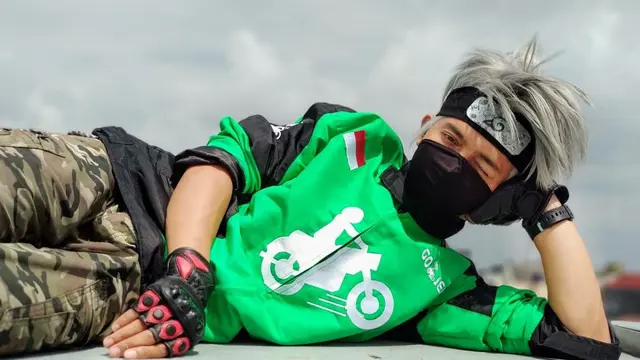 Potret Driver Ojek Online Bergaya Kartun Ini Bikin Ngakak