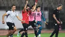 Skor 2-1 bertahan hingga akhir laga. Mesir sukses melaju ke babak semifinal Piala Afrika 2021 dan akan menghadapi Kamerun pada 3 Februari 2022. (AFP/Charly Triballeau)
