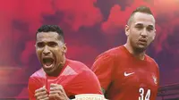 Timnas Indonesia - Alberto Goncalves dan Jhonny van Beukering (Bola.com/Adreanus Titus)