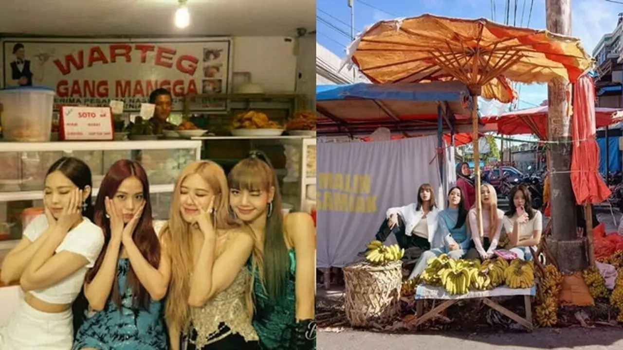 6 Editan Foto Blackpink Kompak Jaga Warung Ini Kocak