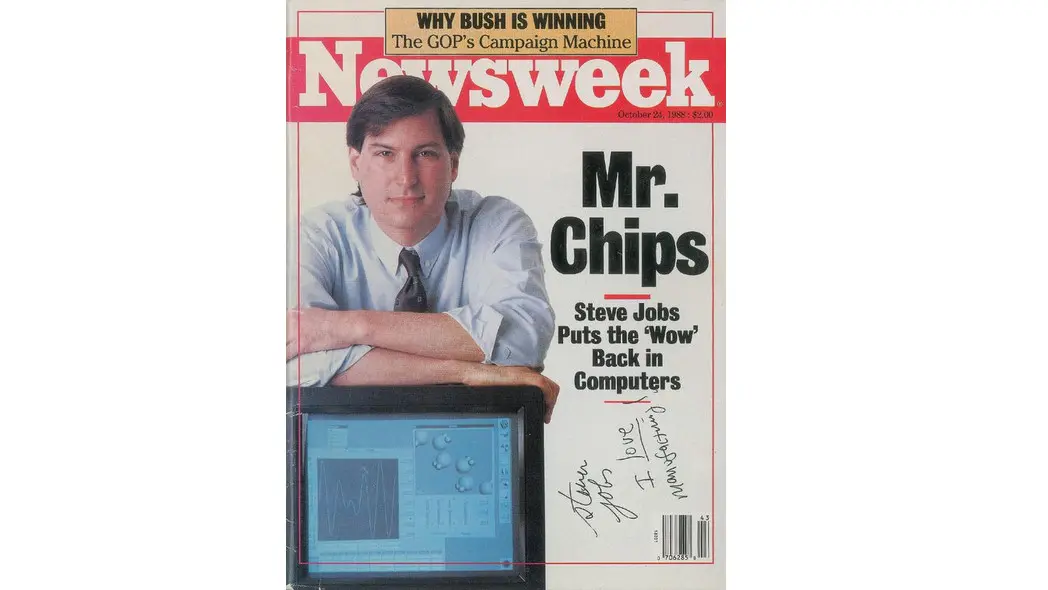 Majalah NewsWeek dengan gambar sampul Steve Jobs (Sumber: Ubergizmo)