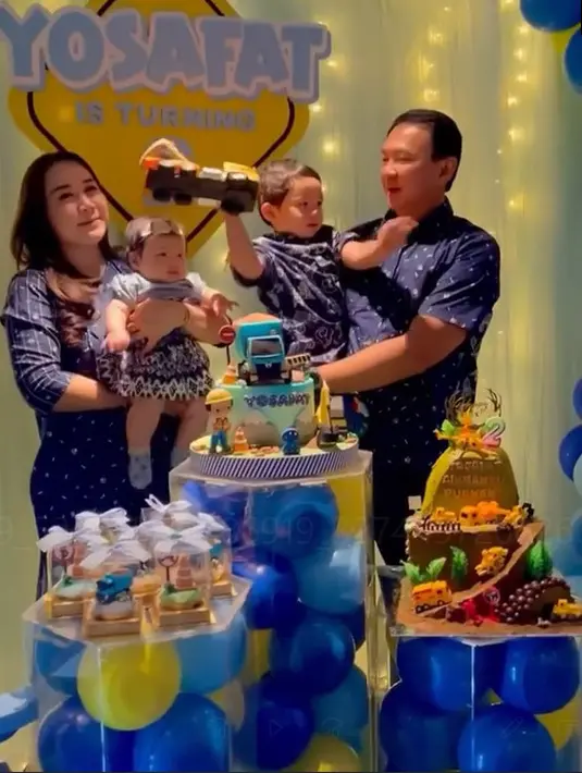 Ahok dan Puput rayakan ultah Yosafat (Instagram/btpnd)