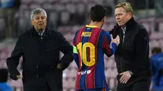 Di masa kepemimpinan Ronald Koeman, meski banyak mempromosikan talenta muda dalam skuatnya, nyatanya pemain yang paling banyak mencetak gol tetaplah Lionel Messi yang akhirnya hengkang ke PSG. Di luar La Pulga, siapa saja para pencetak gol terbanyak lainnya? Simak! (AFP/Lluis Gene)