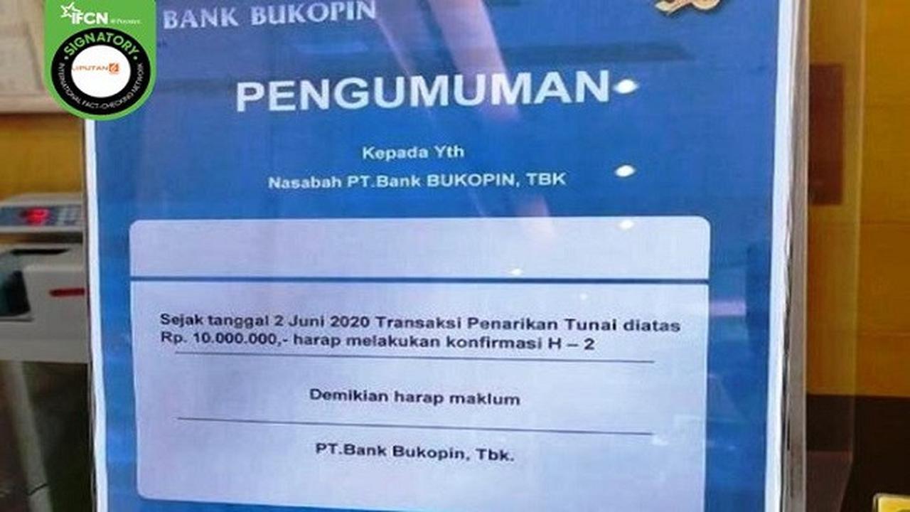 Gambar Tangkapan Layar Kabar Hoaks Tentang Bank Bukopin