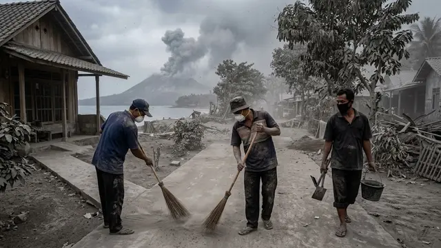 Cara Hadapi Abu Vulkanik Anak Krakatau