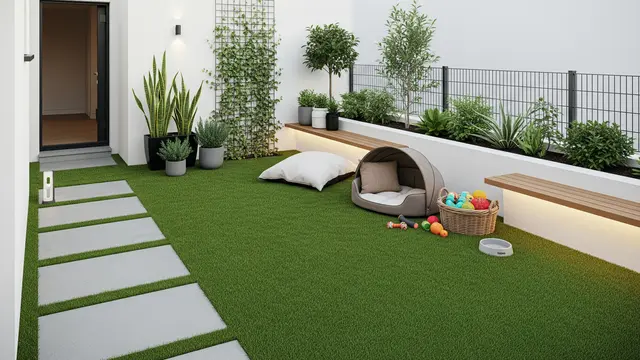 Desain Teras Belakang Minimalis dengan Taman Hewan Mini (Image by Gemini AI)