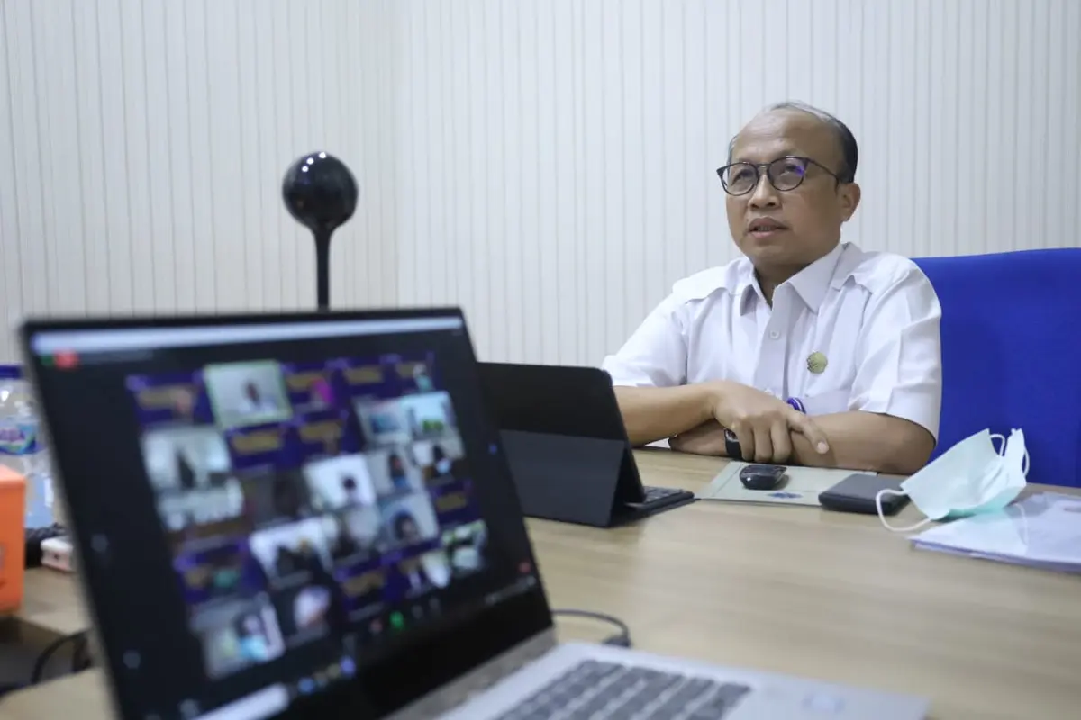 Sekjen Kemnaker Anwar Sanusi dalam webinar di Pusat Pendidikan dan Pelatihan Sumber Daya Manusia