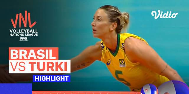 VIDEO: Highlights Laga Sengit Volleyball Nations League Putri 2022, Brasil Vs Turki