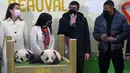 Mbappe mengaku sangat senang dan terhormat bisa menjadi bapak baptis Yuandudu dan Huanlili. Juara Piala Dunia 2018 itu menekankan pentingnya melindungi spesies panda yang terancam punah. (AFP/Guillaume Souvant)