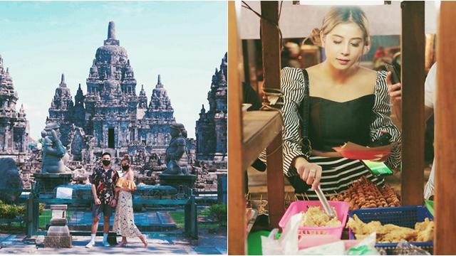 6 Gaya Liburan Awkarin di Jogja Makan di Angkringan  