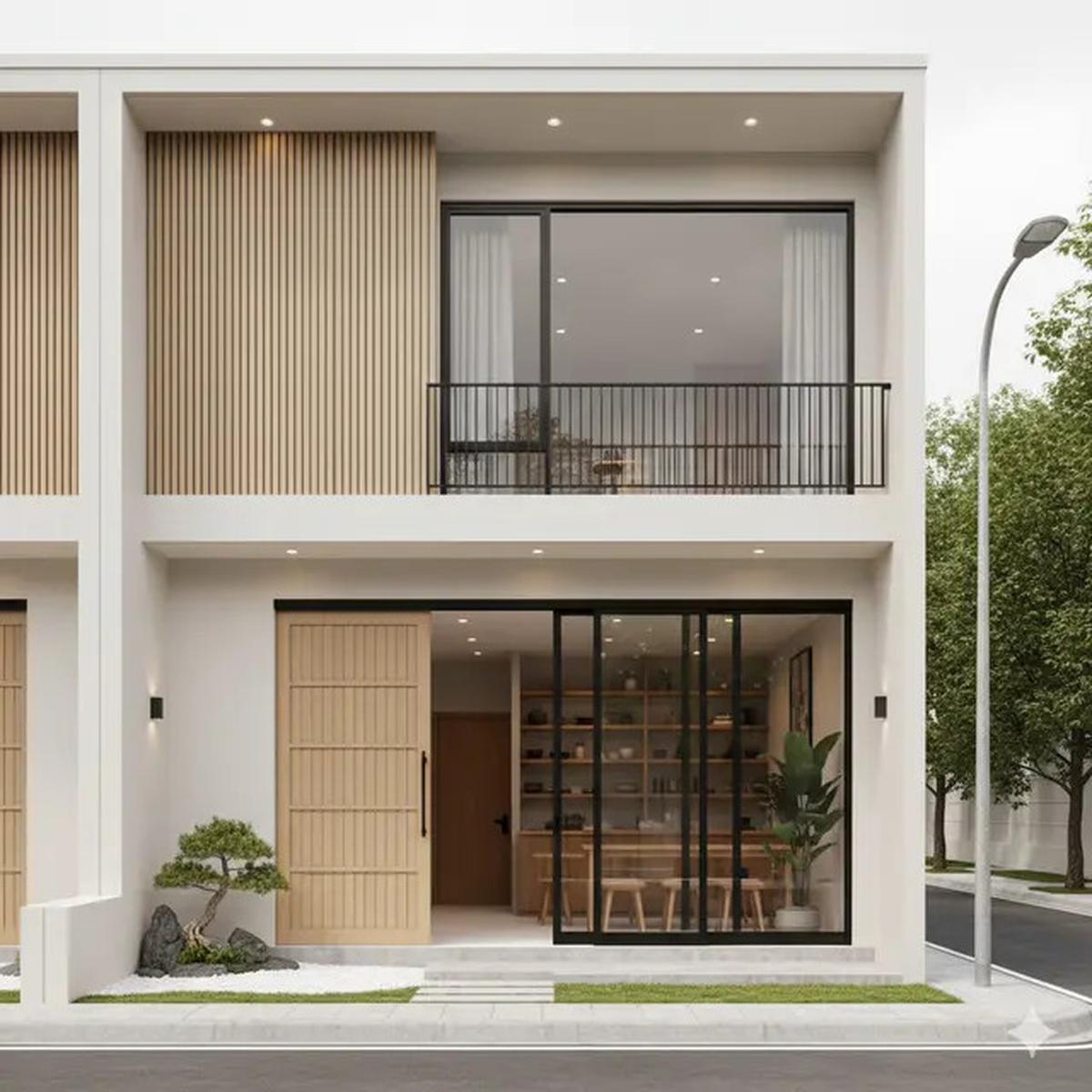 8 Desain Rumah Minimalis Depan Toko Gaya Japandi 2025, Perpaduan Estetika dan Fungsionalitas Modern