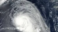 Penampakan Topan Talim yang akan menghantam Taiwan di Laut Filipina. ( NOAA/NASA Goddard Rapid Response Team)