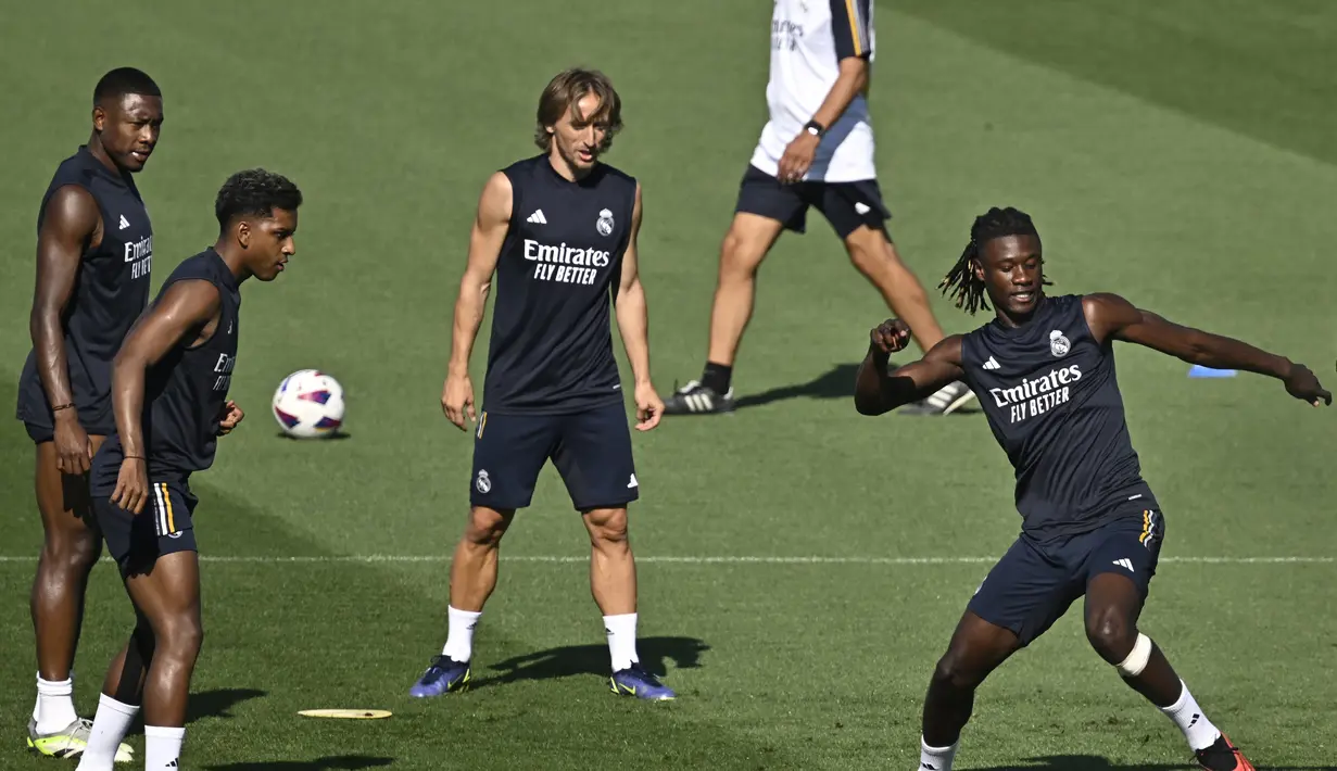 Laga Celta vs Madrid di Abanca Balaidos ini akan kick-off Sabtu, 26 Agustus 2023 dini hari WIB. (JAVIER SORIANO / AFP)