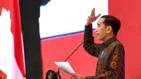 Presiden Jokowi saat acara Rapat Koordinasi Nasional (Rakornas) Pengadaan Barang/Jasa Pemerintah Tahun 2019, di Plenary Hall JCC. Foto: Lukas - Biro Pers Sekretariat Presiden