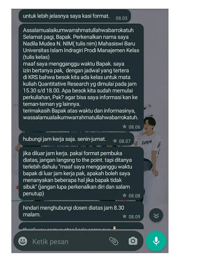 6 Chat Dosen Beri Tahu Format Kirim Pesan Ini Bikin Mahasiswa Tepuk Jidat