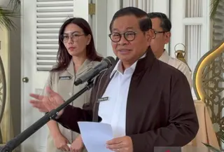 Gubernur DKI Jakarta Pramono Anung saat dijumpai di Balai Kota, Jakarta, Selasa (31/3/2026). (Antara)