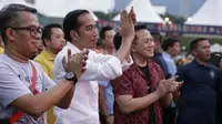 Jokowi kungjungi WTF 2018. (KapanLagi.com/Agus Apriyanto)