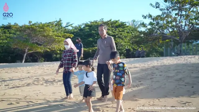 7 Momen Jokowi dan Cucu Liburan di Bali, Asik Kebun Binatang Hingga Main Layangan