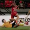 Aksi winger Bali United Rahmat Arjuna saat menghadapi Sabah FC dalam laga uji coba bertajuk Dewata Challenge Series 2026 di Stadion Kapten I Wayan Dipta, Gianyar, Bali, Kamis (13/8/2026) malam WIB. (Dok. Bali United)