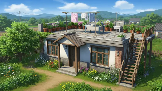 Contoh Rumah 1 Lantai dengan Rooftop Sederhana/Gemini AI