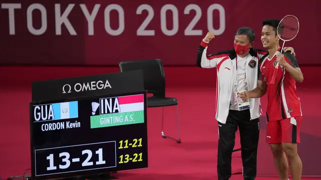 Foto: Tambahan Kado Manis untuk Indonesia, Anthony Ginting Persembahkan Medali Perunggu Bulu Tangkis Tunggal Putra Olimpiade Tokyo 2020
