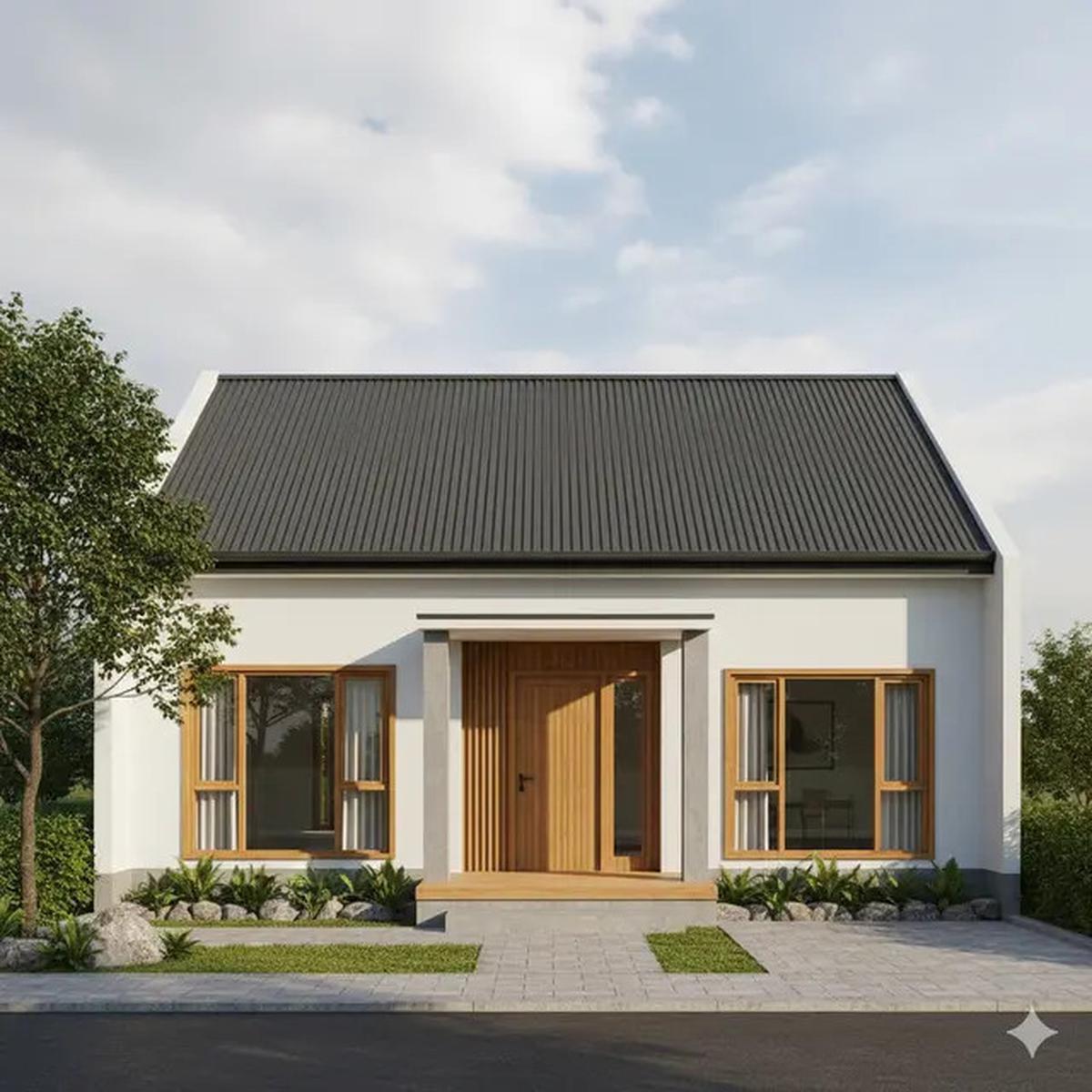 8 Gambar Rumah Sederhana 6x12 Atap Pelana, Desain Modern dan Estetik