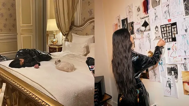 Bertemu Kucing Karl Lagerfeld di Paris, Kim Kardashian Patahkan Rumor Tak Diundang ke Met Gala 2023