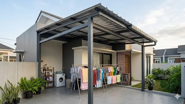 Kanopi Jemuran untuk Belakang Rumah
