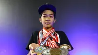 Rubianda Rachman memetik berbagai prestasi di ajang skateboard. (Liputan6.com/Fatkhur Rozaq)
