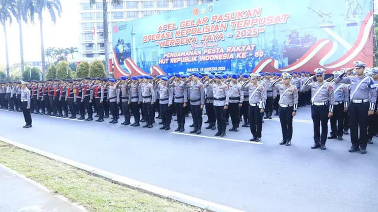 Kakorlantas Pimpin Apel Operasi Merdeka Jaya, 9.000 Lebih Personel Disebar Amankan HUT ke-80 RI