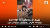 Dua pengendar sepeda sepeda motor berdandan ala tuyul dan berkeliling Mojokerto, Jawa Timur. (YouTube Liputan6)