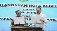 Jaksa Agung-Dewan Pers Teken MoU Penegakan Hukum hingga Kemerdekaan Pers