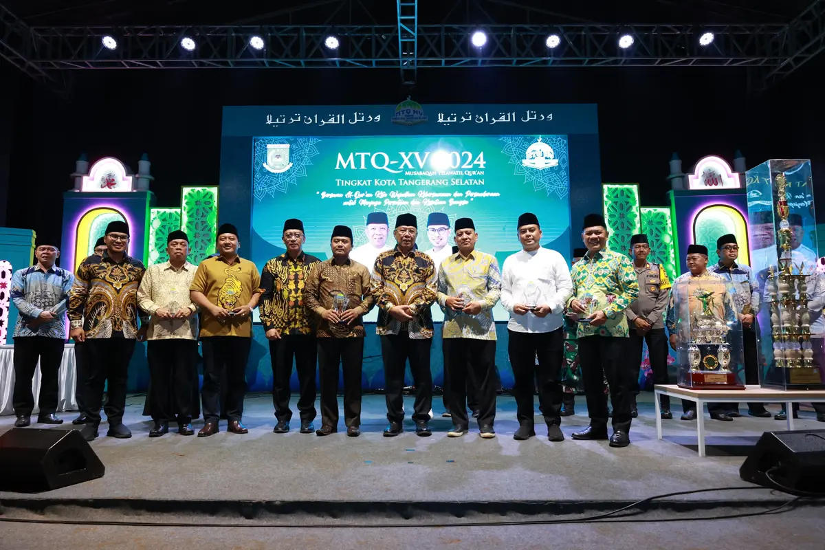 Gelaran Musabaqoh Tilawatil Qur'an (MTQ) ke-15 tingkat Kota Tangerang Selatan secara resmi ditutup oleh Wali Kota Benyamin Davnie. (Istimewa)