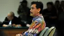 Andi Mallarangeng saat mendengarkan putusan dari majles hakim di Pengadilan Tipikor, Jakarta, Jumat (18/7/14) (Liputan6.com/Johan Tallo)