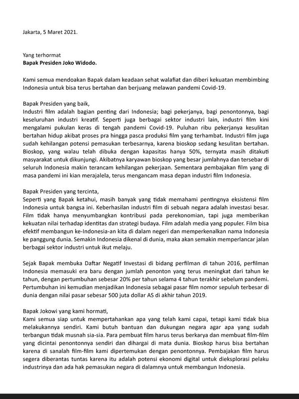 Surat Terbuka untuk Jokowi.