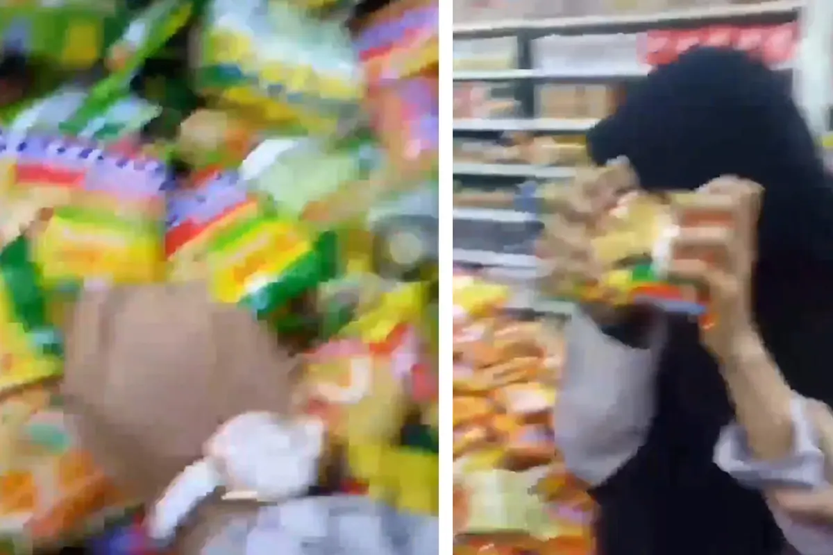 Remukkan Mi Instan di Supermarket