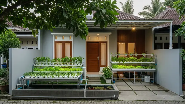 Model Rumah Mungil Tapi Punya Kebun Sayur