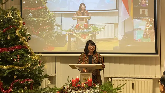 KJRI Frankfurt merayakan natal bersama para WNI di sana dengan mengusung tema keberagaman. (Dok: Kemlu RI)