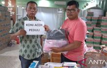KONI Aceh Tamiang Salurkan Bantuan Sembako dari Provinsi untuk Pengungsi Bencana