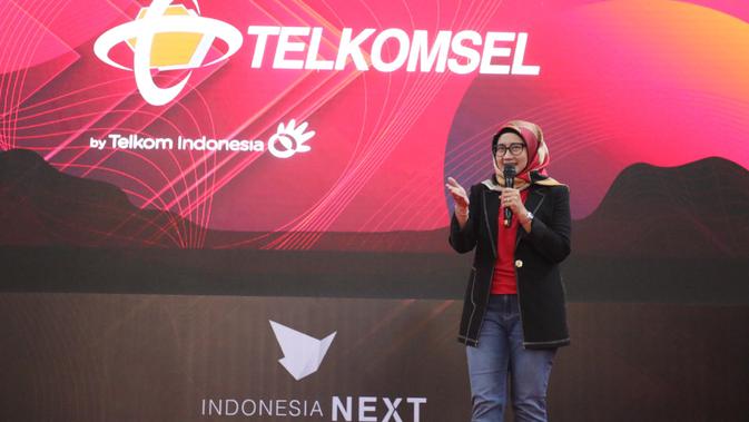 Dirut Telkomsel, Emma Sri Martini, pada Program CSR IndonesiaNEXT 2019