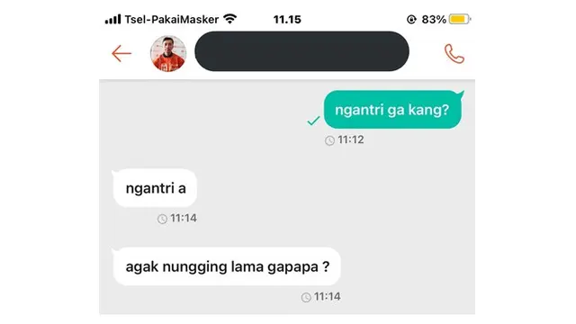 6 Chat Typo Driver Ojol Seputar Pesanan ke Pelanggan Ini Bikin Ketawa