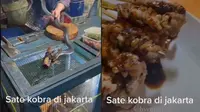Viral Ada Sate Kobra di Jakarta, Proses Pembuatannya Bikin Bergidik (sumber: TikTok/bmwwagon)
