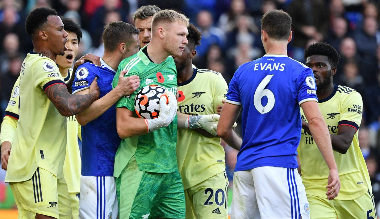 The Gunners berhasil mempertahankan gawangnya dari kebobolan pada laga ini, di mana ini menjadi clean sheet keempat Arsenal pada Premier League musim ini. (AFP/Justin Tallis)