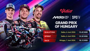 Jadwal MotoGP 2026 Grand Prix of Hungary di Vidio. (doc. vidio)