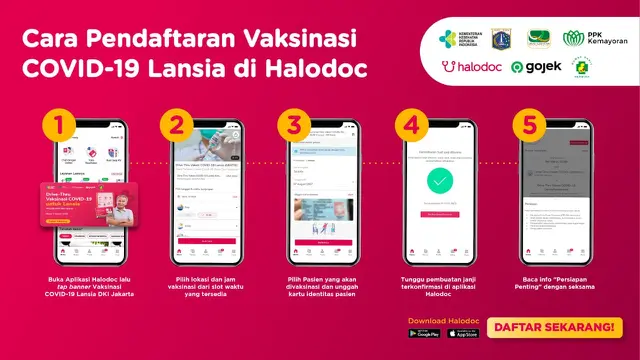Cara Pendaftaran Vaksinasi Covid-19 Bagi Lansia di Halodoc