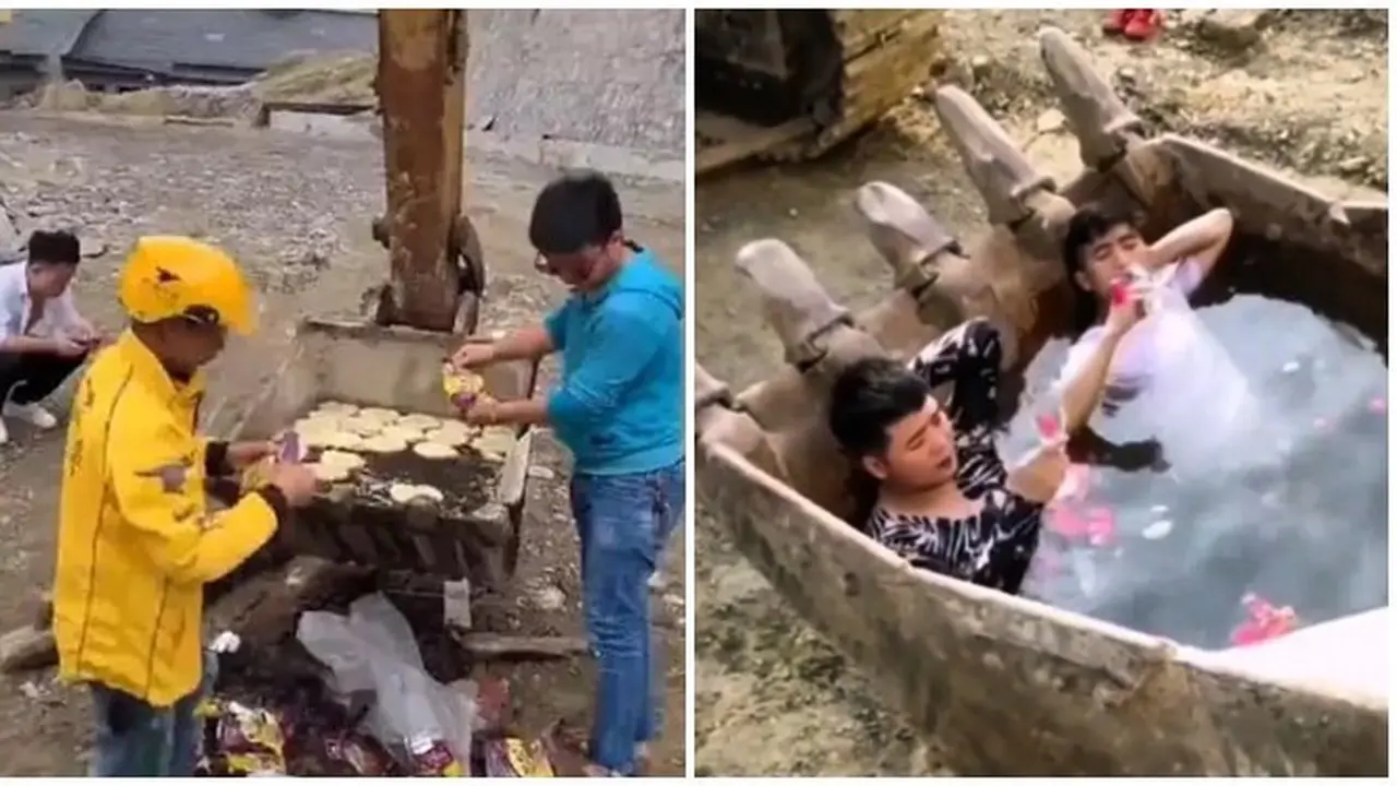 8 Potret Kuli Bangunan saat Santai di Tempat Proyek Ini Bikin Geleng Kepala