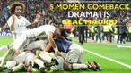 Video listikal mengenai 5 momen comeback kemenangan Real Madrid yang terjadi secara dramatis dalam 10 tahun terakhir.
