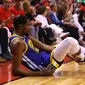 Forward Golden State Warriors Kevin Durant terkena cedera Achilles pada gim lima NBA Finals. (AFP/Gregory Shamus)